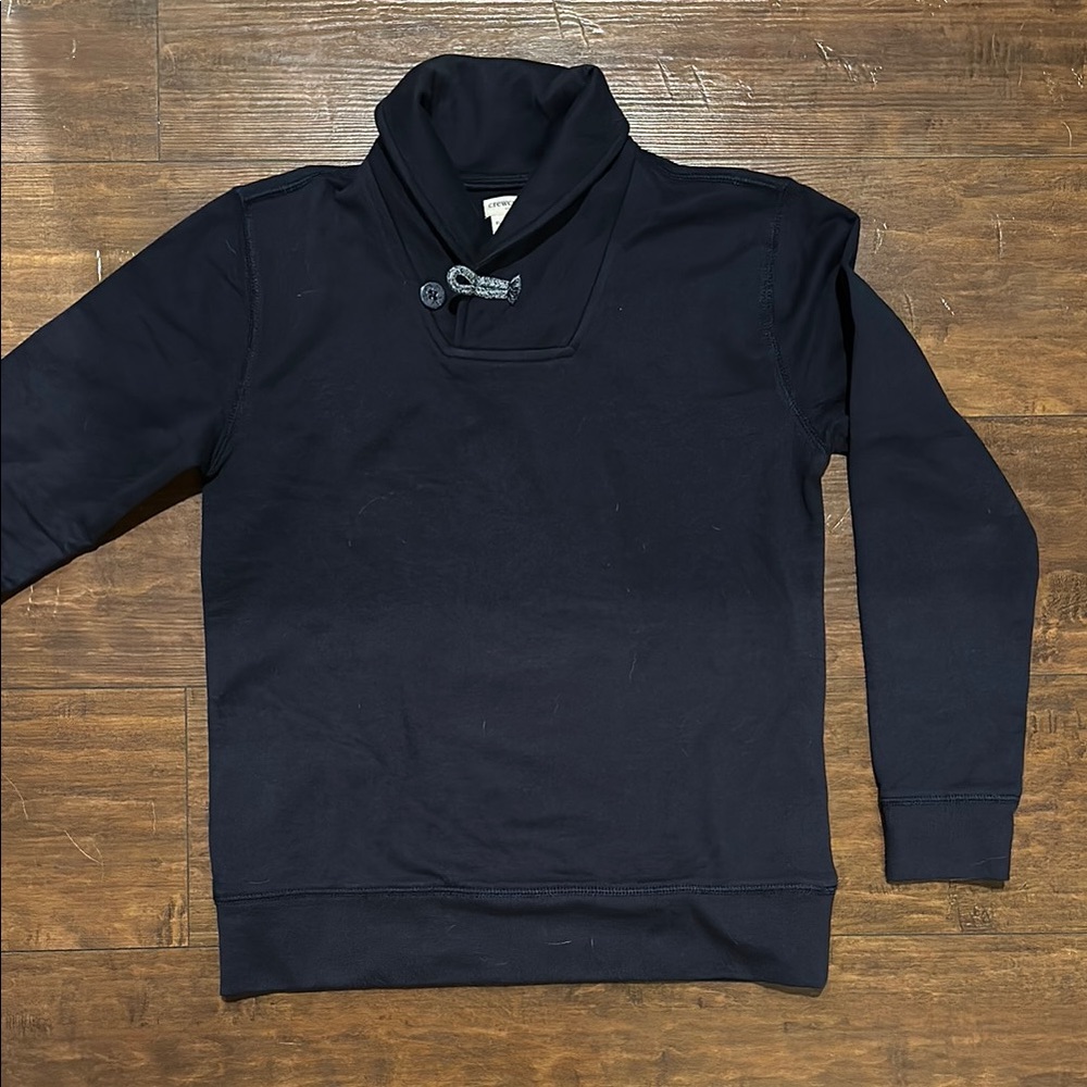 Young men’s  Navy Sweater with Button Collar